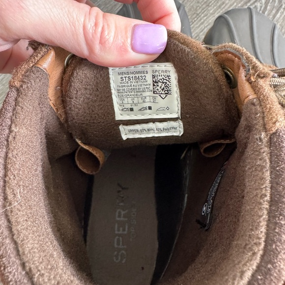 Like New Mens Sperry Avenue Brown Wool Duck Boot Sz 9 main image 11